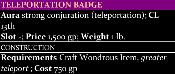 Teleportation Badge